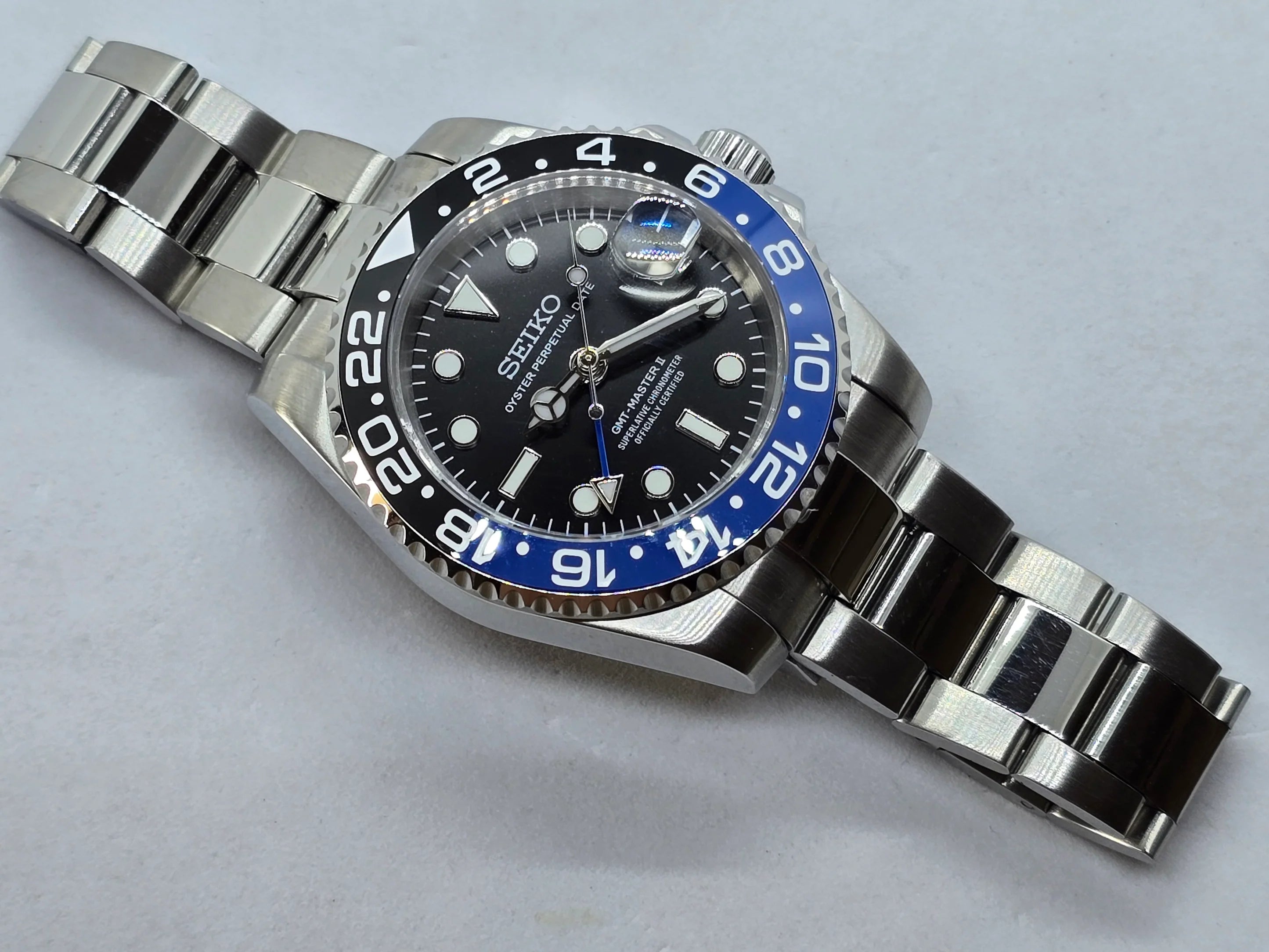 Seikomod GMT "Batman oyster" NH34