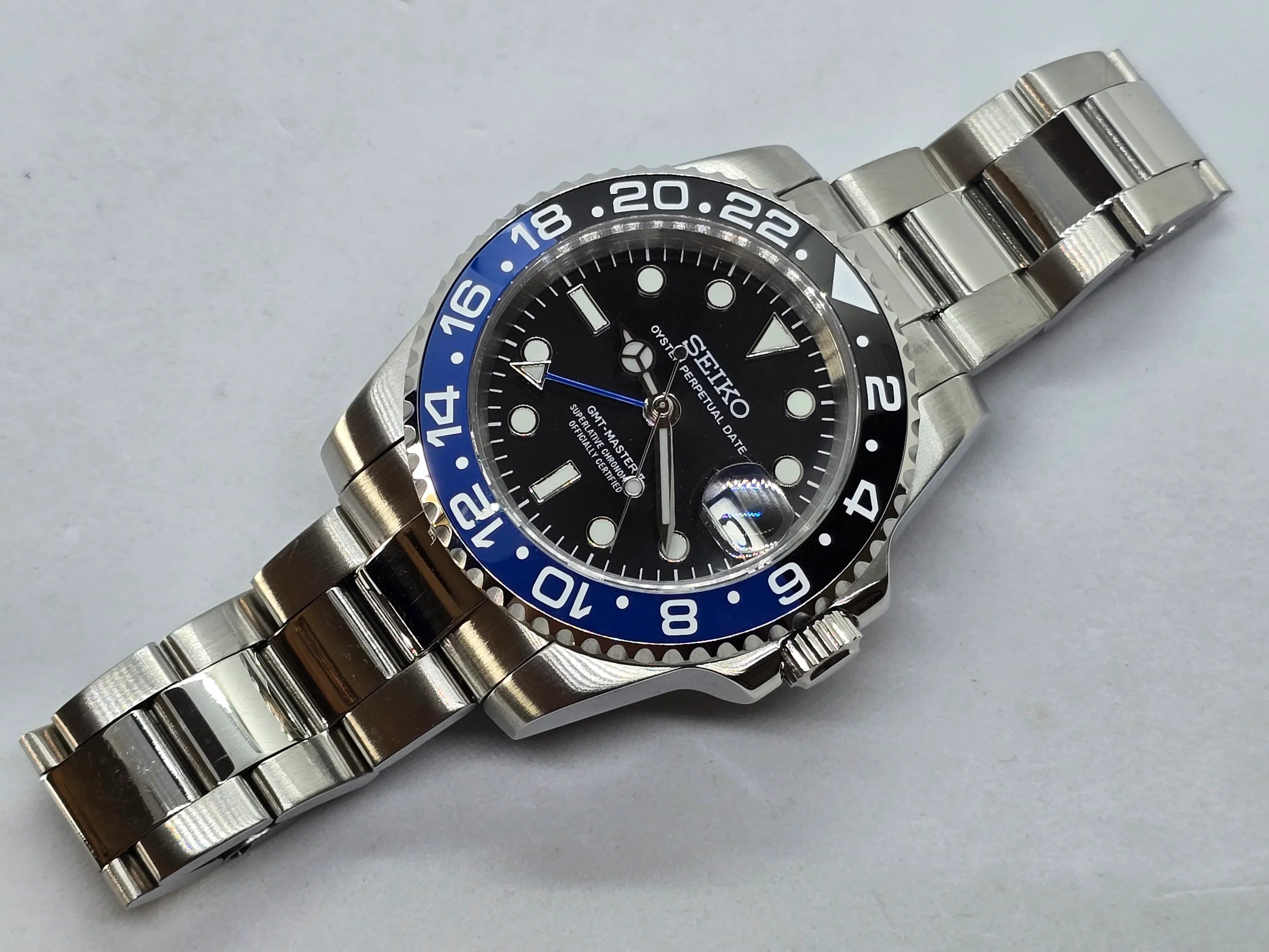 Seikomod GMT "Batman oyster" NH34