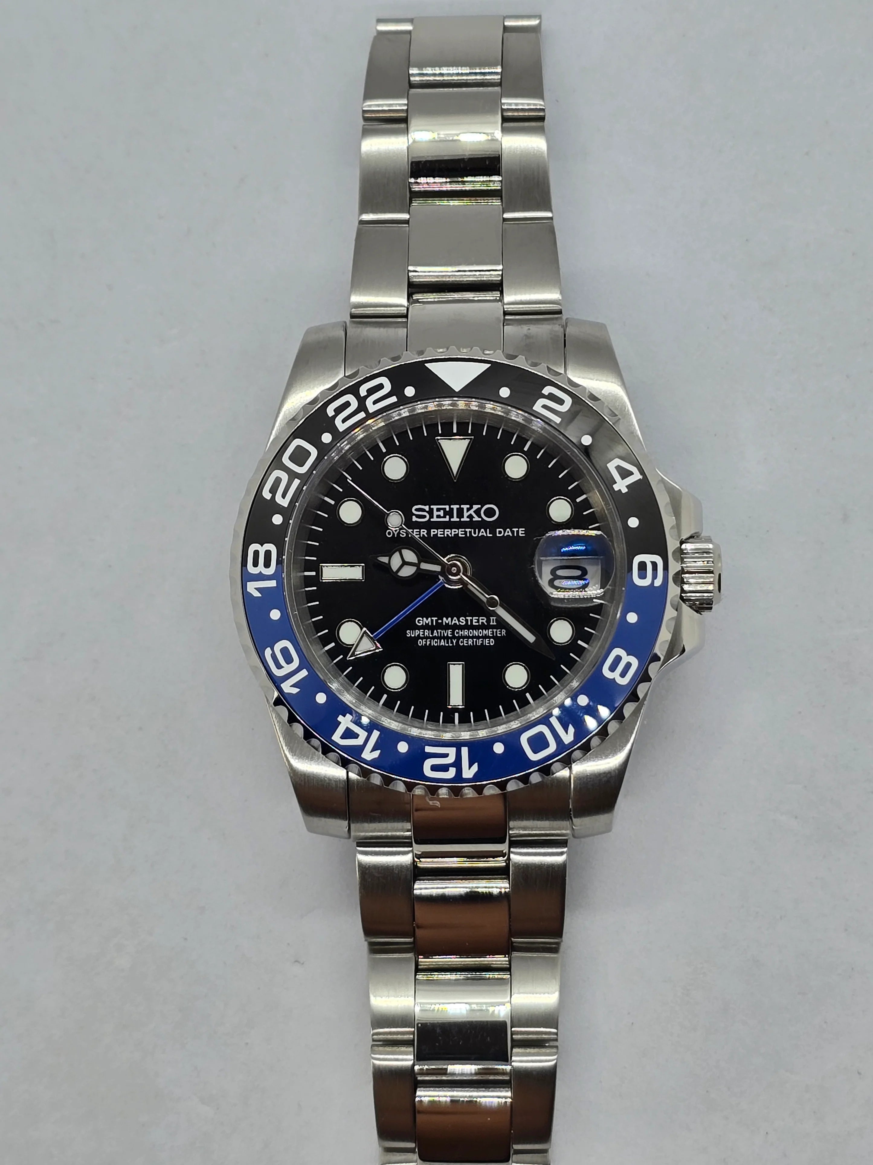 Seikomod GMT "Batman oyster" NH34