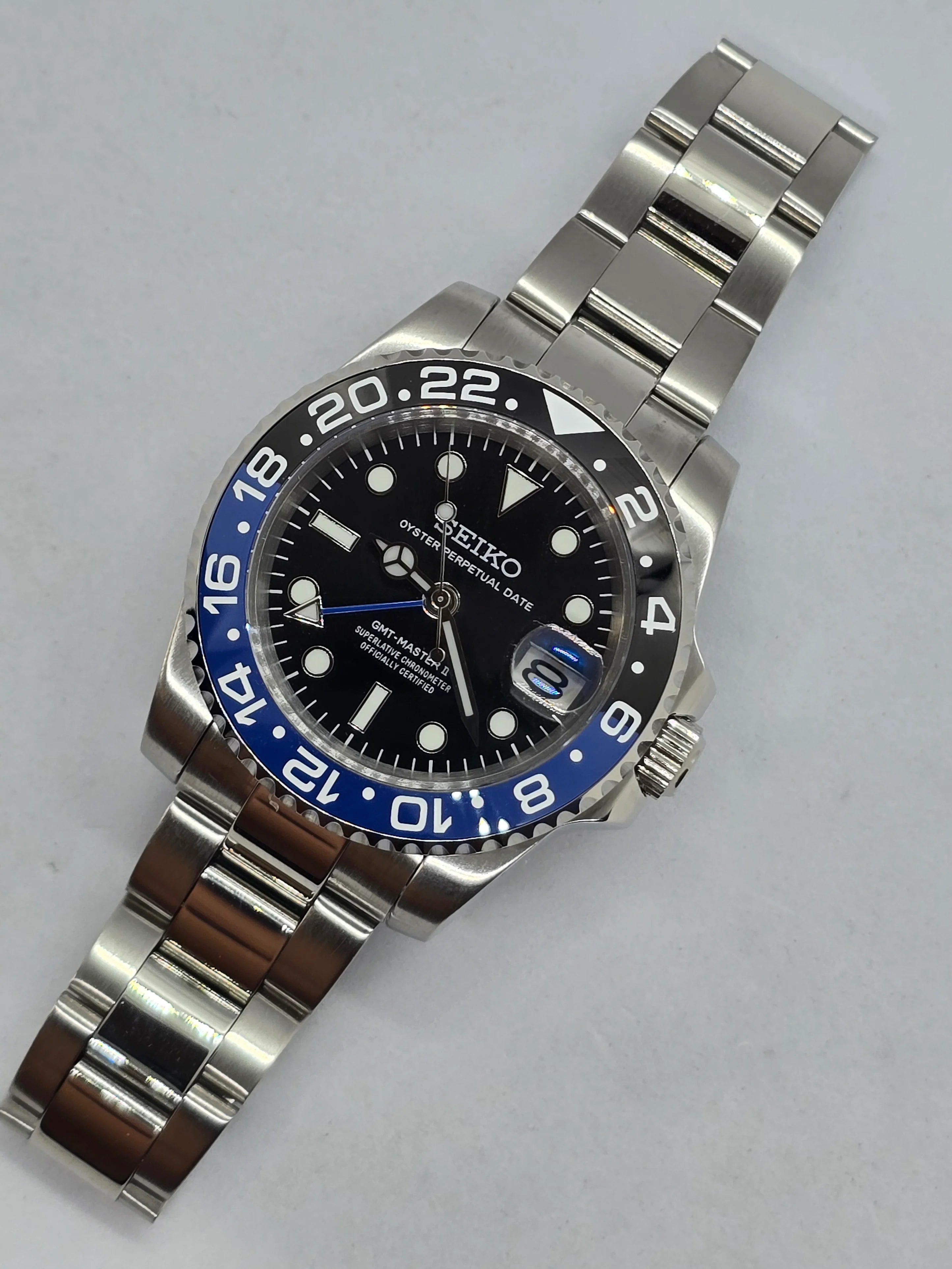 Seikomod GMT "Batman oyster" NH34
