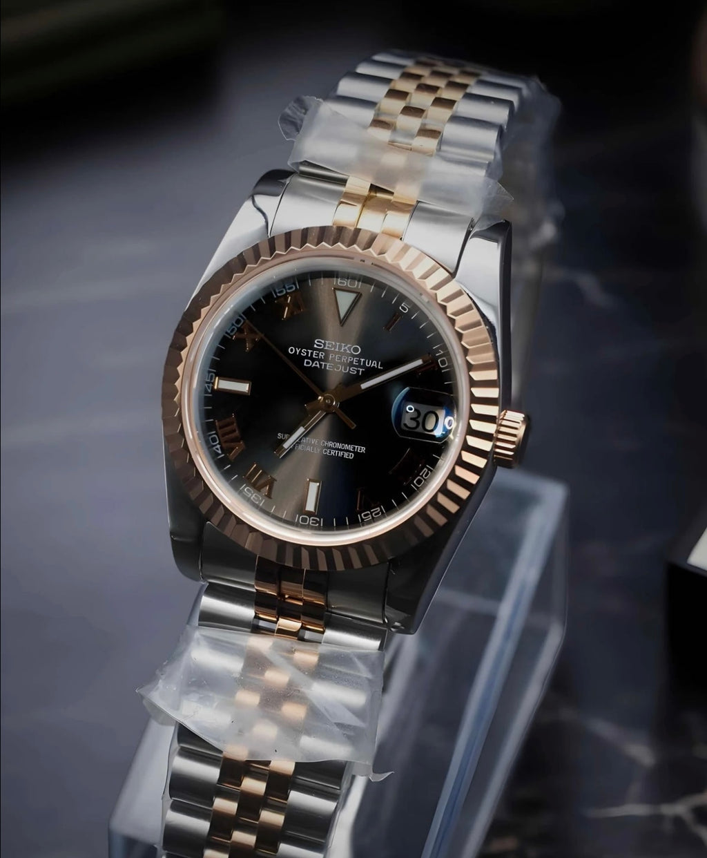 Seikodate "two tone rose grey" NH35