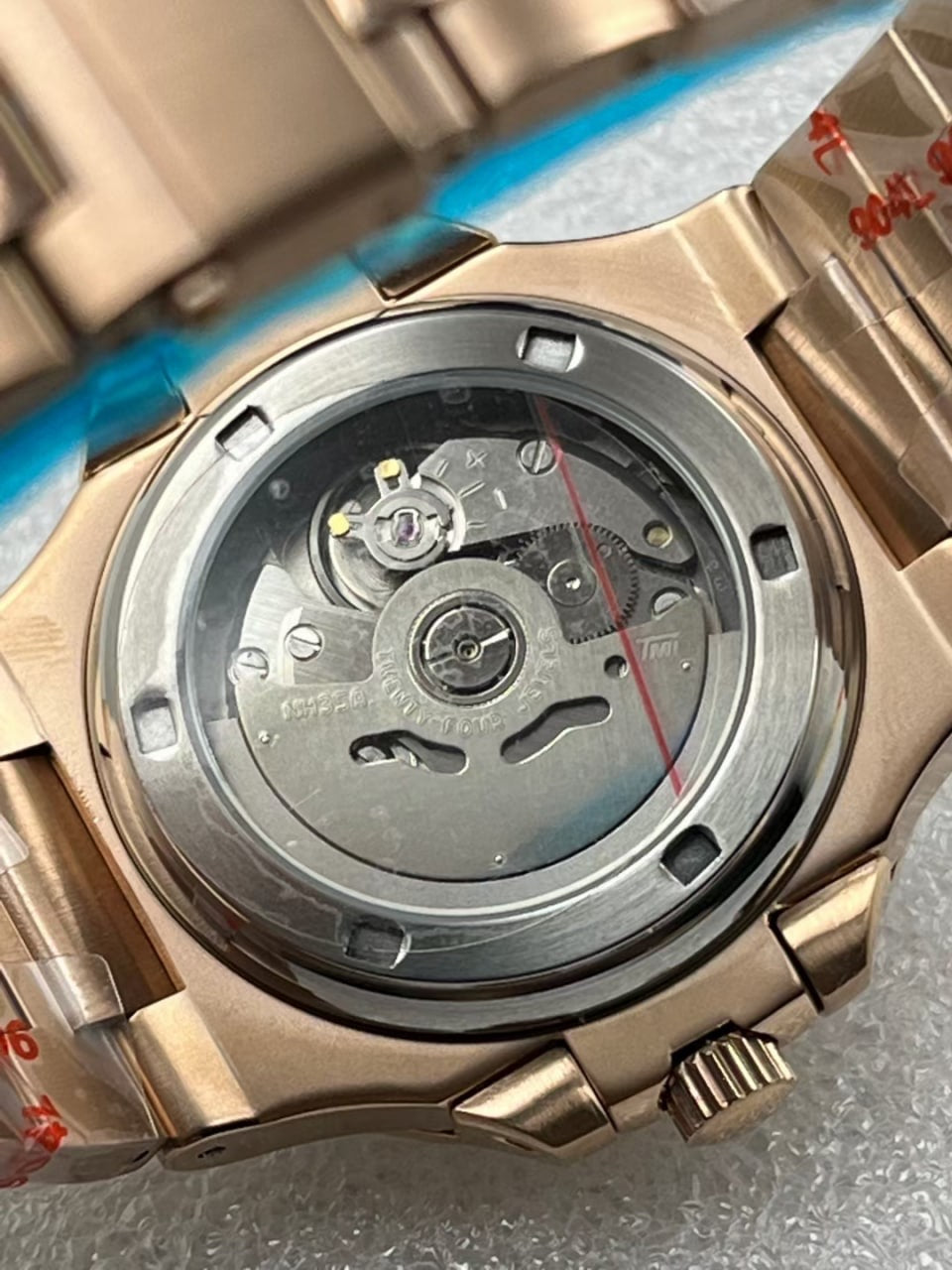 Seikotilus "Rose gold brown diamond" NH35