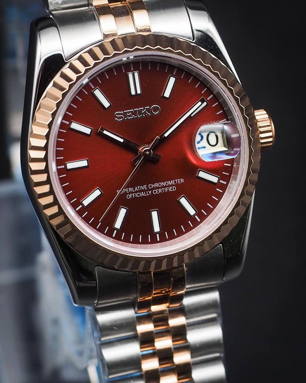 Seikojust "Two tone rose gold red" NH35