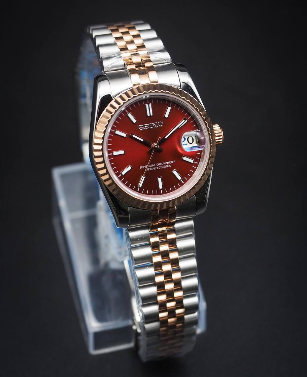 Seikojust "Two tone rose gold red" NH35