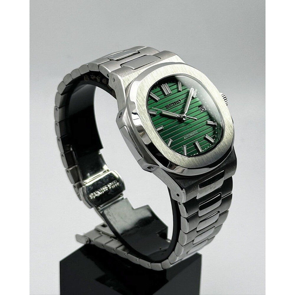Seikotilus "Silver green" NH35