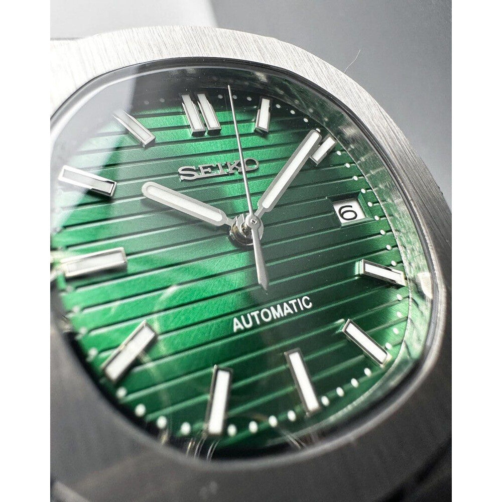Seikotilus "Silver green" NH35