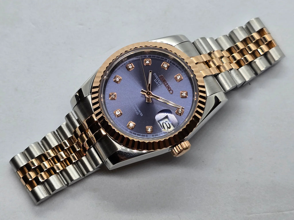 Seikojust "Two tone rose gold purple" NH35