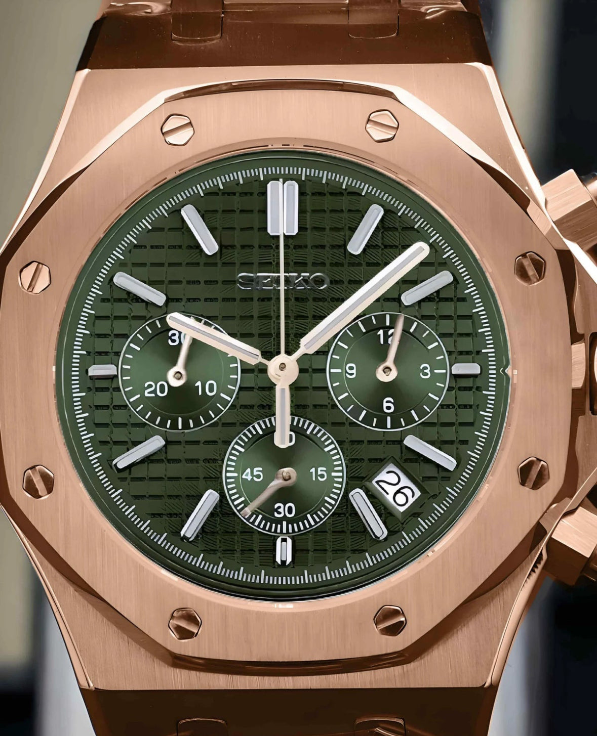 Seikoak "Rose gold green" NH35