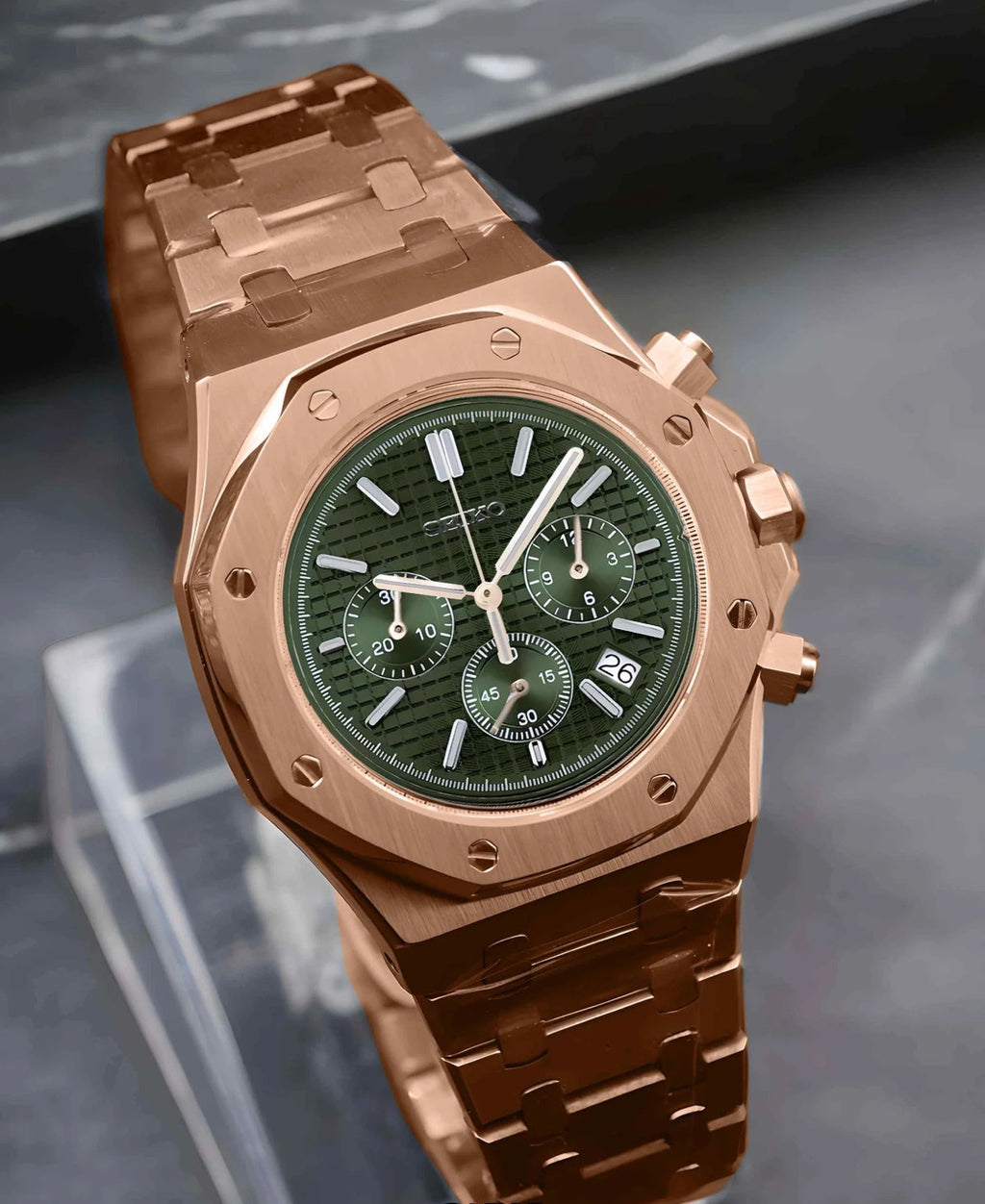 Seikoak "Rose gold green" NH35