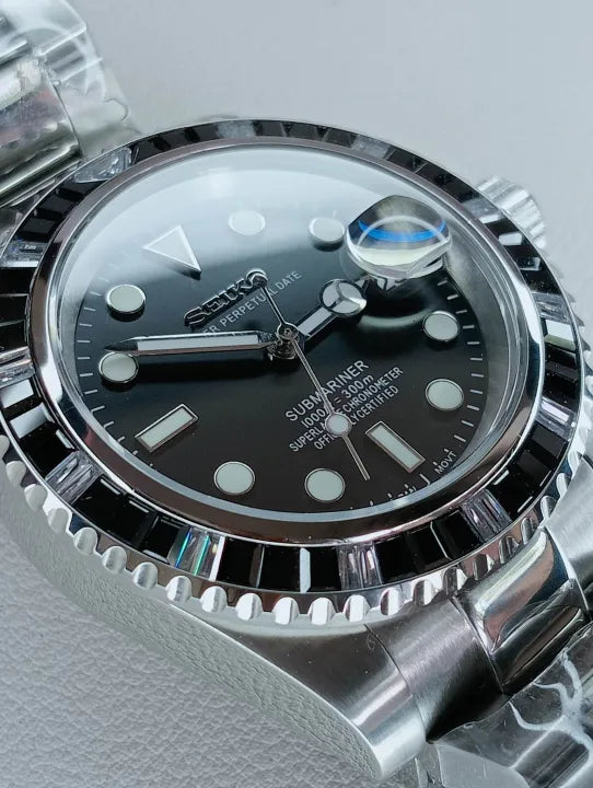 Seikomariner "Steel black diamond" NH35
