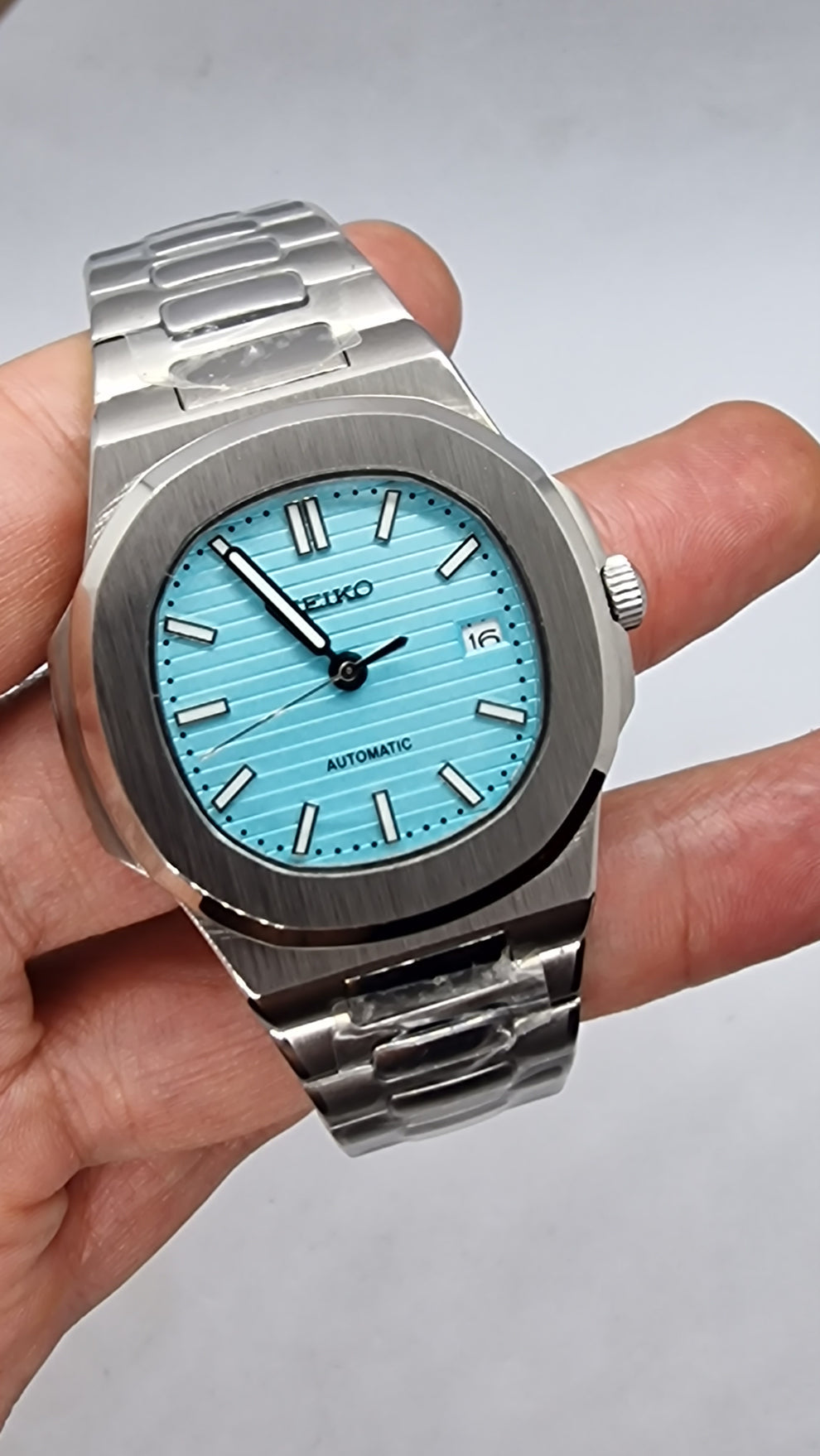 Seikotilus "Steel ice blue" NH35