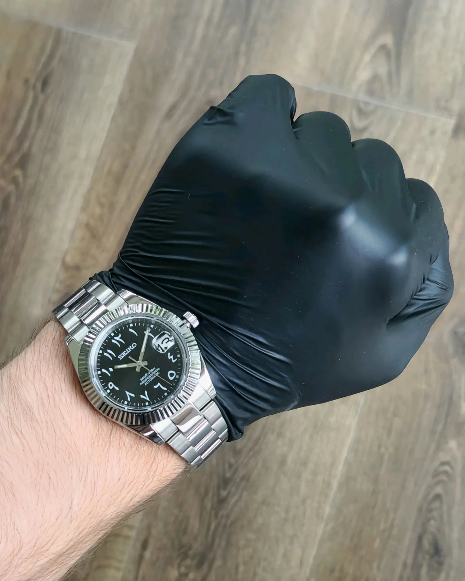 Seikojust "Steel black oyster" NH35