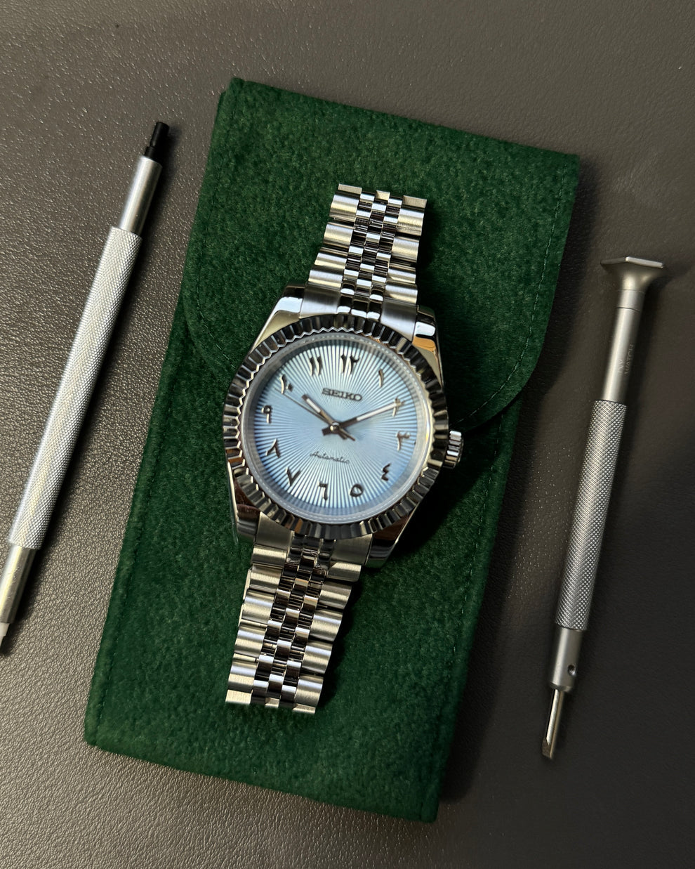 Seikojust "Ice blue steel" NH35