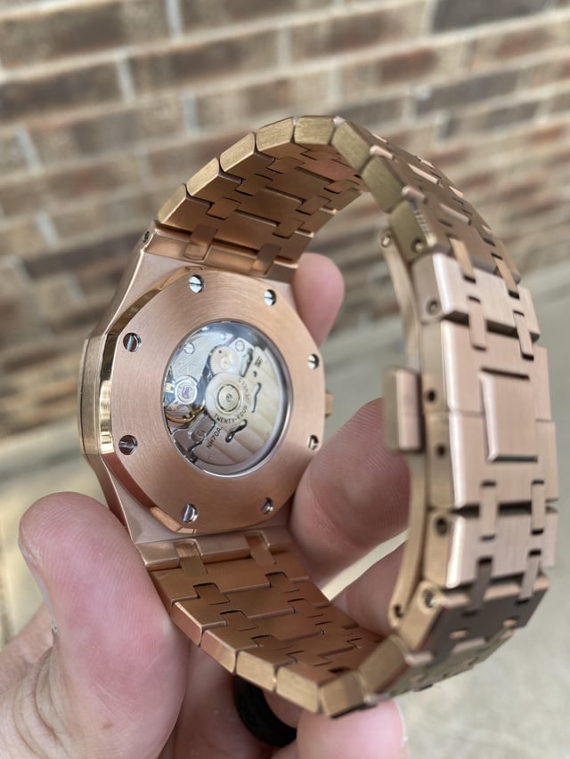 Seikoak "Rose gold black Skeleton" NH35