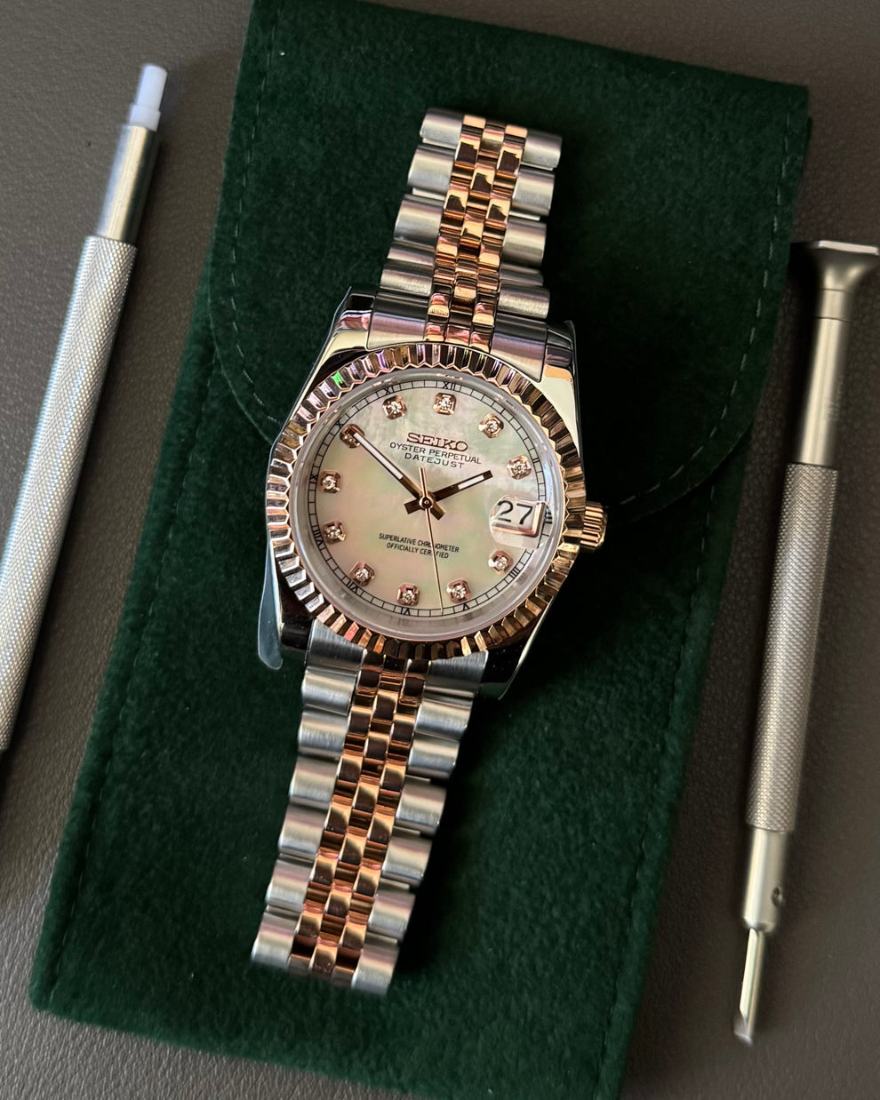 Seikojust "Two tone rose gold white" NH35