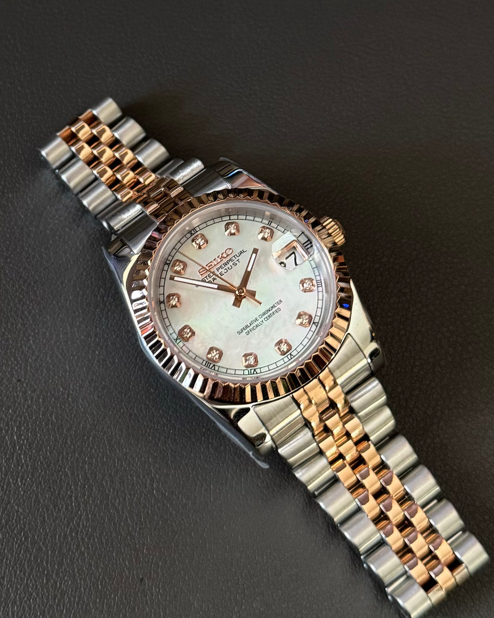 Seikojust "Two tone rose gold white" NH35