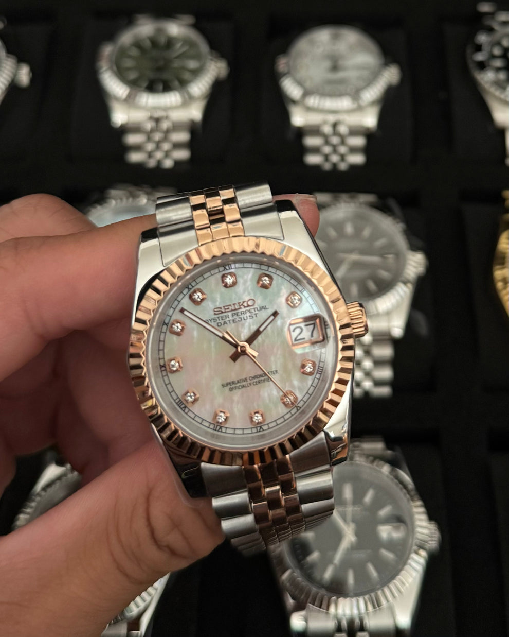 Seikojust "Two tone rose gold white" NH35