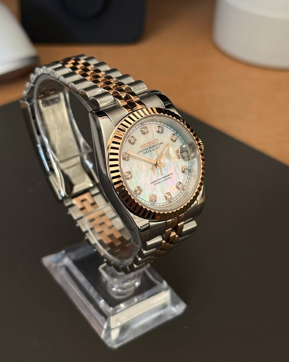 Seikojust "Two tone rose gold white" NH35
