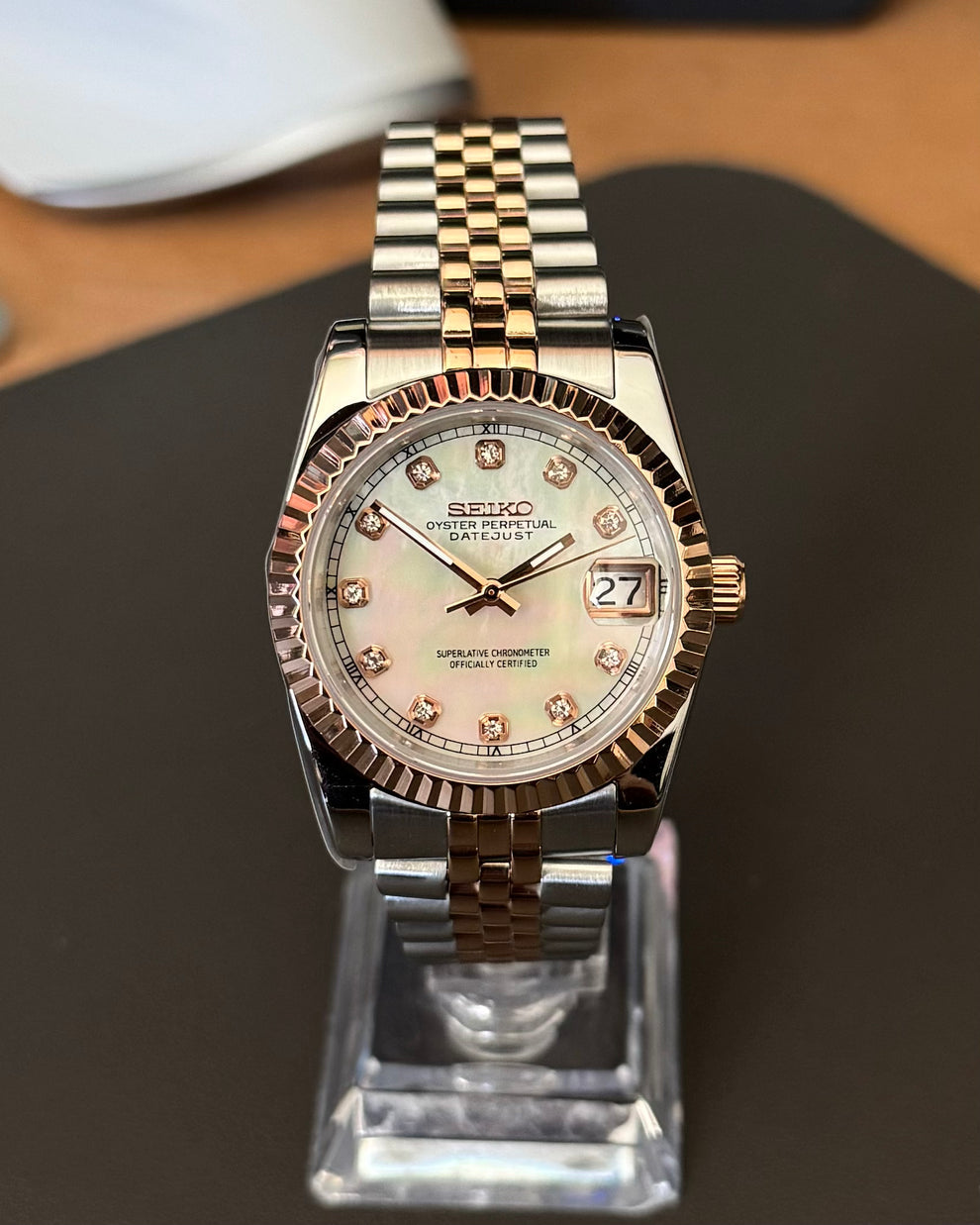 Seikojust "Two tone rose gold white" NH35