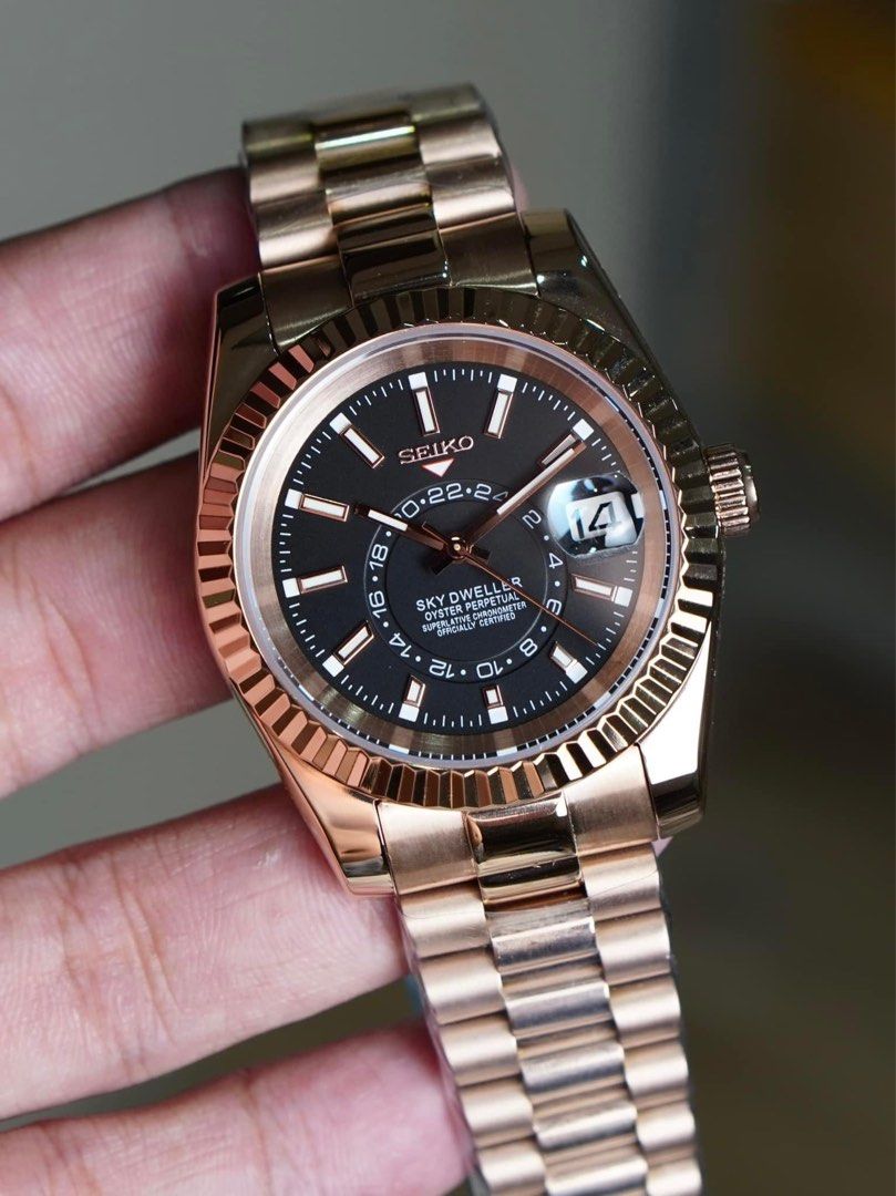 Seikojust "Rose gold sky dweller" NH35