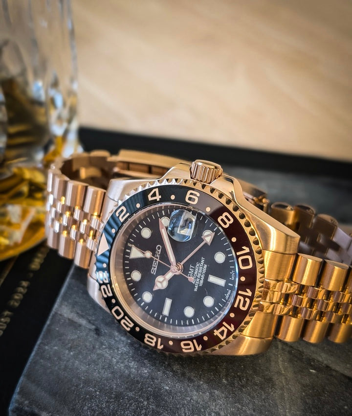 Seikomod GMT "Rose gold rootbeer" NH34
