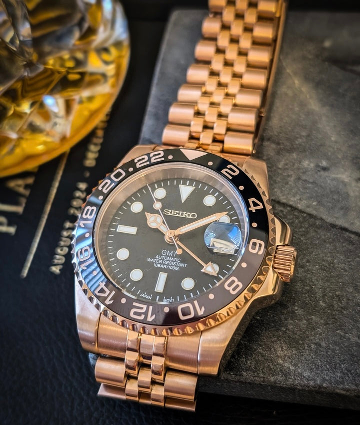 Seikomod GMT "Rose gold rootbeer" NH34