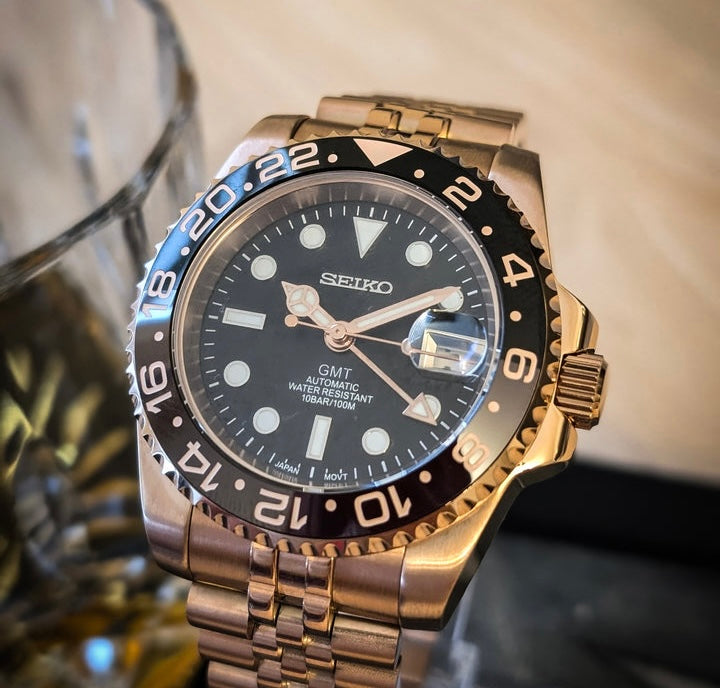 Seikomod GMT "Rose gold rootbeer" NH34