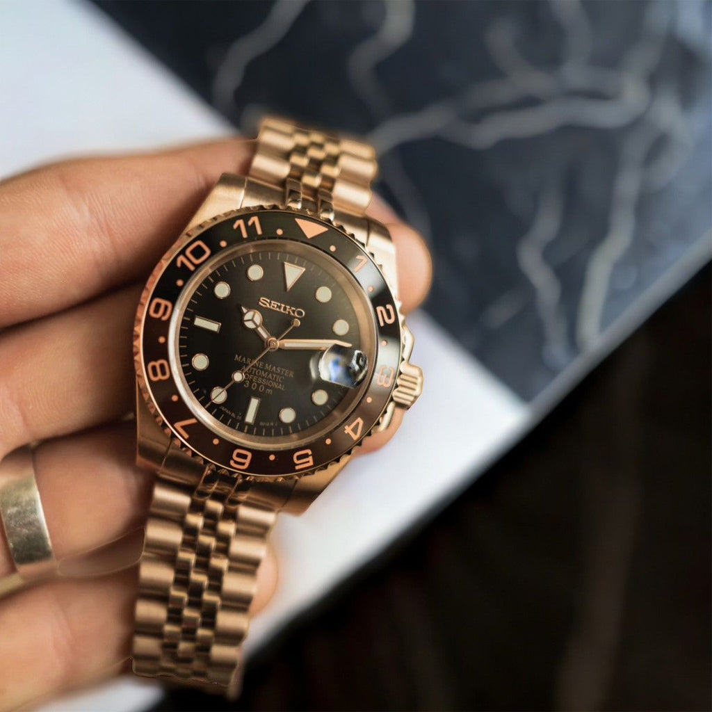 Seikomod GMT "Rose gold rootbeer" NH34