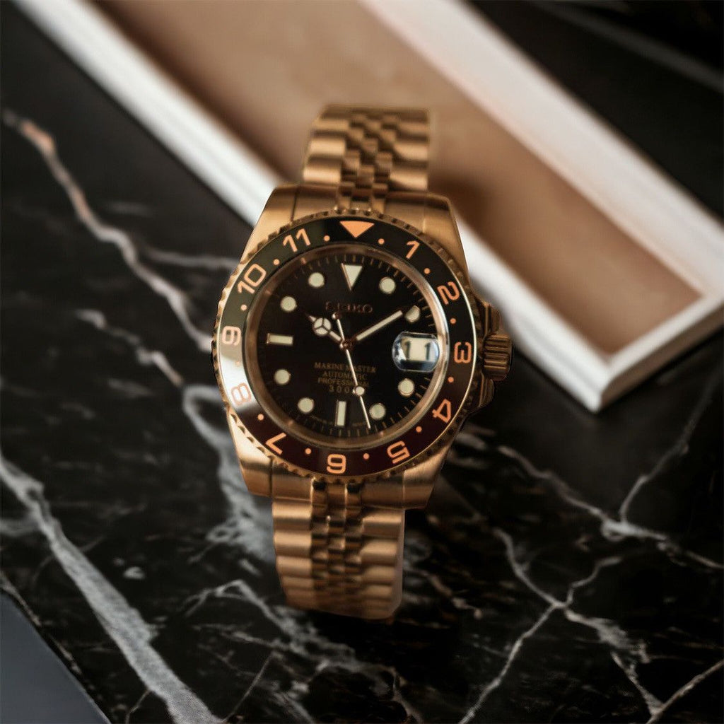 Seikomod GMT "Rose gold rootbeer" NH34
