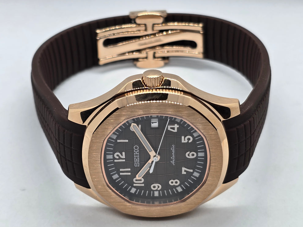 Seikotilus "Rose gold brown" NH35