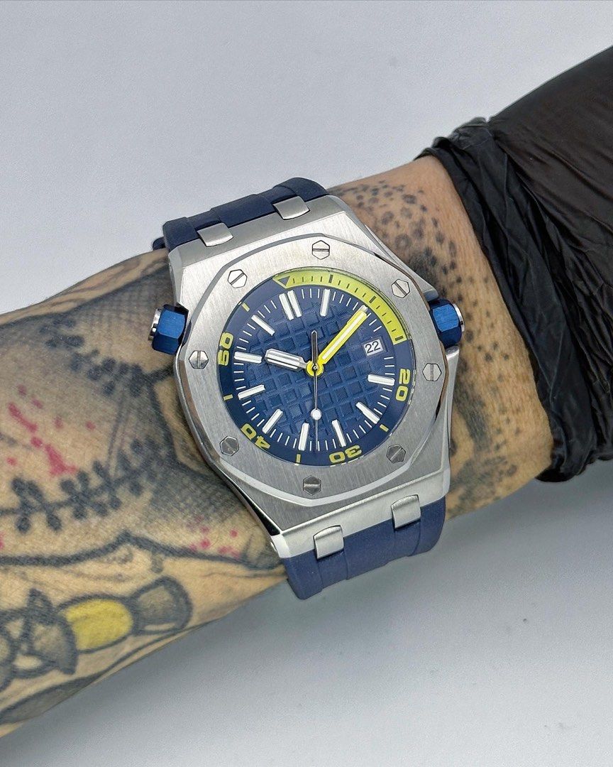Seikoak "Blue steel yellow hand" NH35