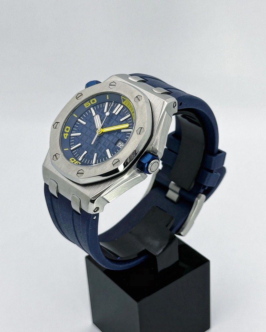 Seikoak "Blue steel yellow hand" NH35