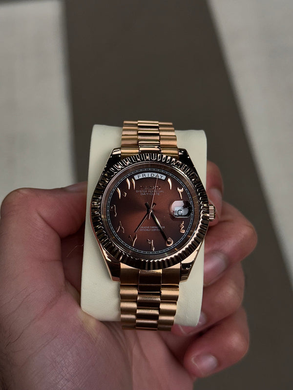 Seikojust "Rose gold brown" NH35
