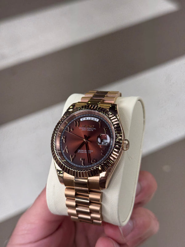 Seikojust "Rose gold brown" NH35