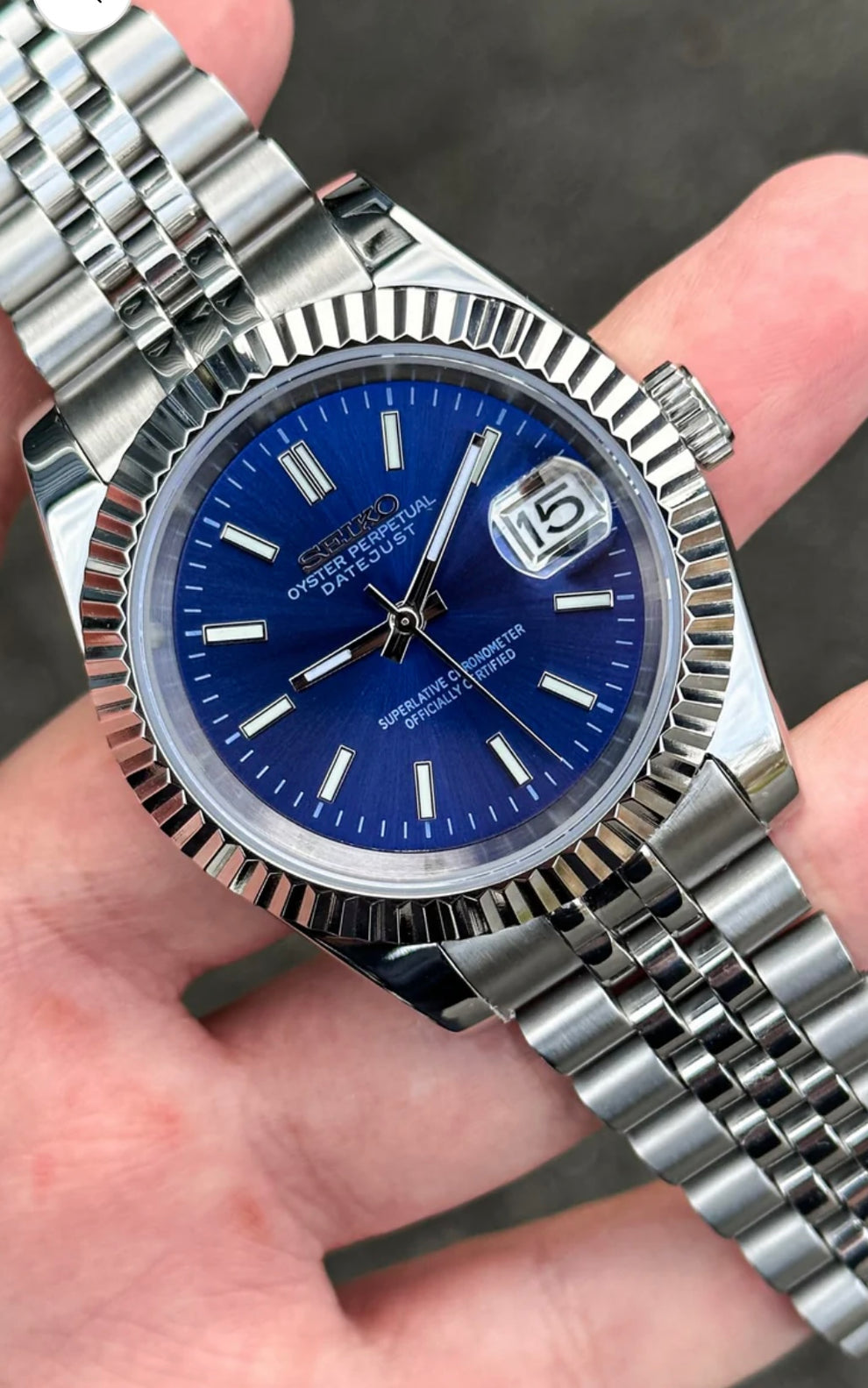 Seikojust "Steel blue" NH35