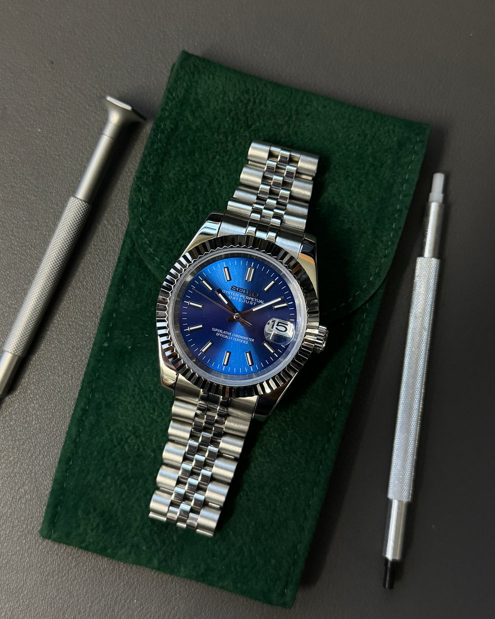 Seikojust "Steel blue" NH35