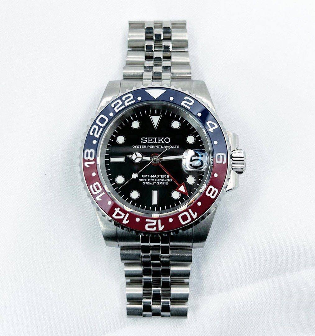 Seikomod GMT "Pepsi" NH34