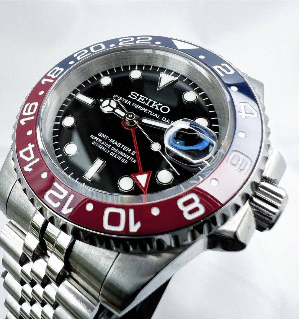 Seikomod GMT "Pepsi" NH34